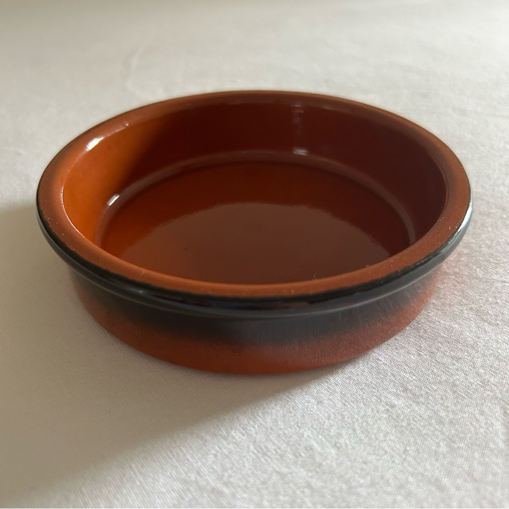 Terracotta - Black & Orange - Ramekin Bowl - 4.5” X 1”